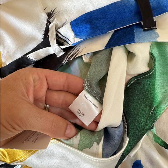 We are LEONE Brush Stroke Luke Silk Pants Size Medium - Picture 10 of 13